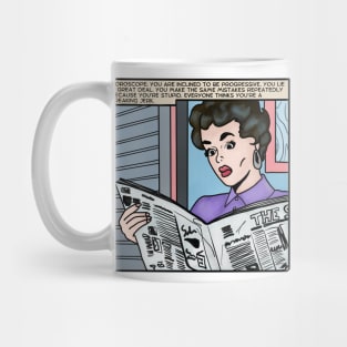 Comic Woman Reads Mean Horoscope Mug